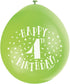 4th Birthday Balloons - Unique Party Happy Latex Multicolour 10 Pack