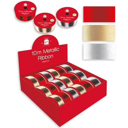 GIFTMAKER METALLIC PARTY RIBBON 3CM X 10M. XAKGA208