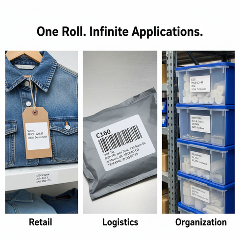 COUNTY 250 PACKS LABELS ON ROLL. C160