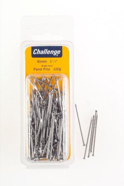 Steel Panel Pins 40mm - Challenge Bright Steel Nails FS40225