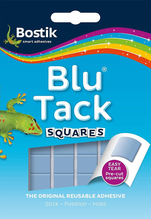Blu Tack Adhesive Squares - Secure Hold for Home & Office