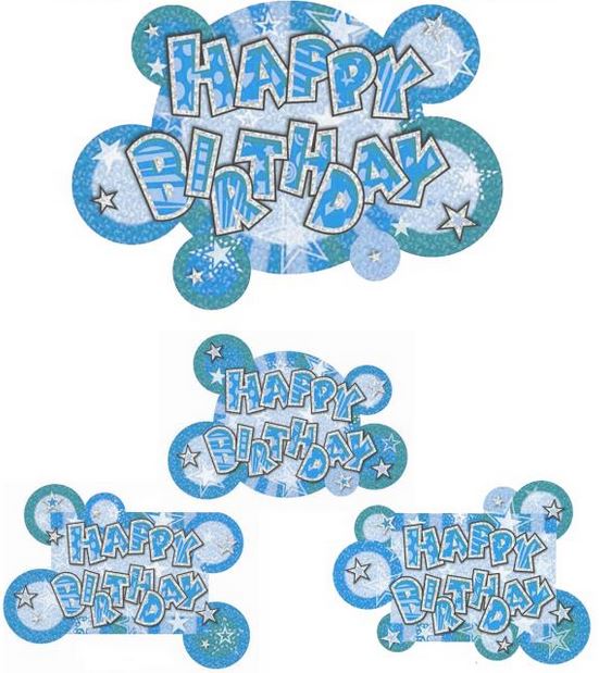 HAPPY BIRTHDAY MOBILE BANNER BLUE. DP07835