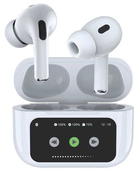 AV:LINK EAR SHOTS TRUE WIRELESS EARPHONES WITH CHARGING CASE AND LED TOUCH SCREEN. 100.578UK