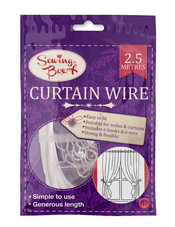 Curtain Wire Kit 2.5M with Hooks & Eye Fittings - SEW1016B
