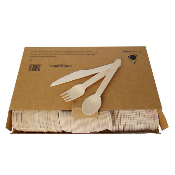 OCEAN SAVER BIODEGRADABLE WOODEN CUTLERY 150/PK. OL3180590TL