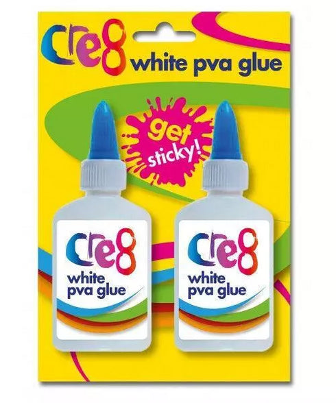 PVA Glue Pack - CR8 WHITE PVA GLUE 40ML 2/PK P2343