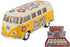 VW CAMPERVAN PEACE LOVE 1:32 SCALE DIECAST TOY CAR. TY4226