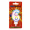 Rainbow Number Candle - GSD 6 Birthday Party Accessory