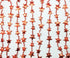 STAR BEAD CHAIN GARLAND 2.7M RED IDEAL FOR TREE ROOM DECORATIONS ( 54126). PI451910R