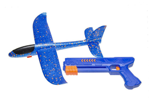 ASSORTED FOAM AEROPLANE GLIDER WITH SHOOTER GUN. LG4930