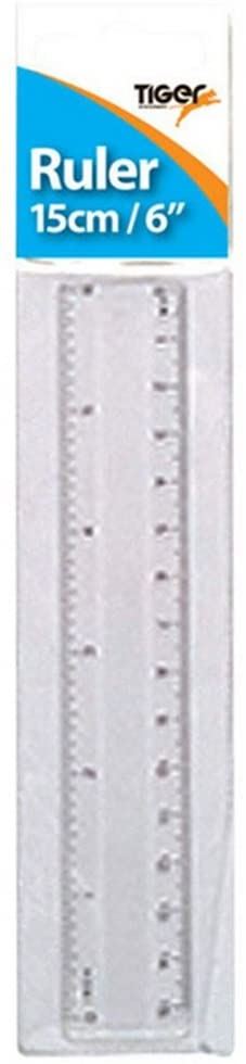 Clear Ruler 15cm - Precision Measuring by TIGER T301034