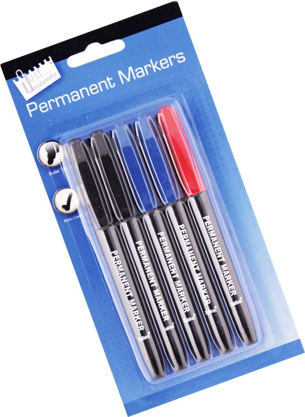 Permanent Markers Pack - TALLON RAPID DRY, 5PK T1157