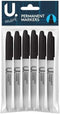 U. PERMANENT MARKERS 6/PK - BLACK. P2314