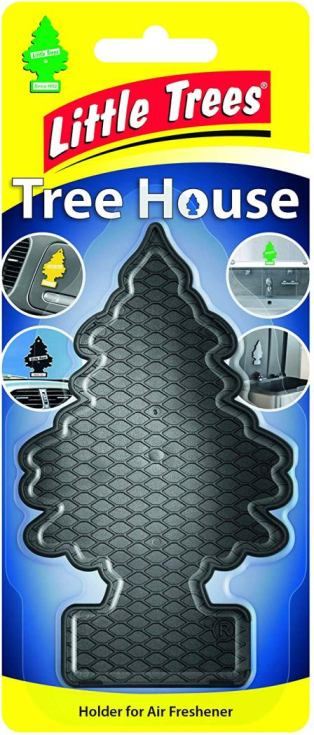 LITTLE TREES TREE HOUSE BLACK TREE-SHAPED AIR FRESHENER HOLDER. LTTH6200