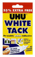 White Tack Adhesive - UHU Reusable 50g + 33% Extra Free
