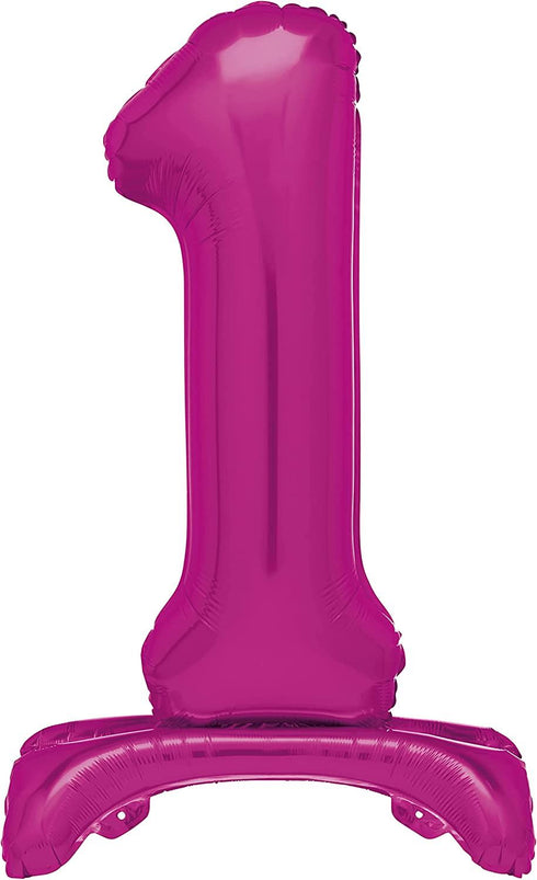 Giant Number 1 Balloon - 76cm Hot Pink Foil | UNIQUE PARTY