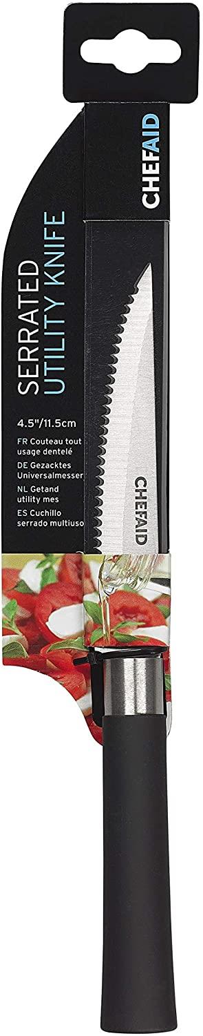 Serrated Utility Knife - CHEF AID 4.5 Inch 10E11273