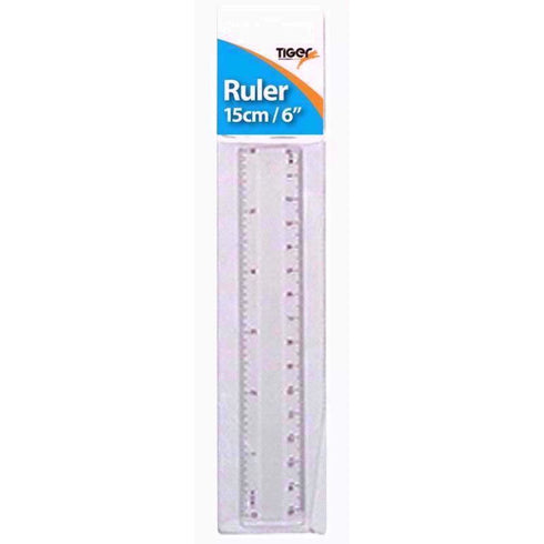 Clear Ruler 15cm - Precision Measuring by TIGER T301034