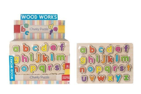 Chunky Wooden Puzzle - Alphabet Learning for Kids | WOOD WOKS