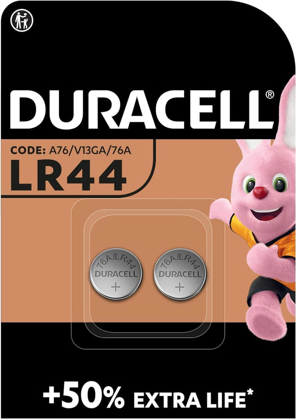 LR44 Button Cell Batteries - DURACELL AG13 357 A76 2/PK