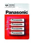 Panasonic AA Batteries - Zinc R6R 4 Pack High-Performance