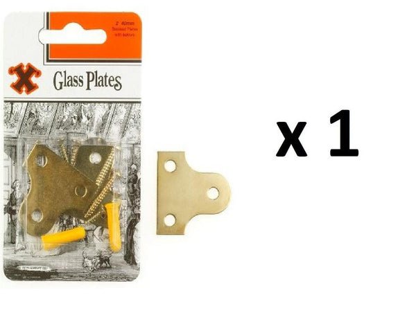 Brassed Frame Plates 40mm 2-Pack - SHAW X Plated Glass | FS13002