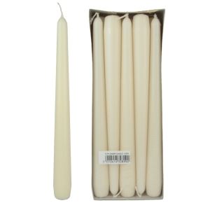 PRICES IVORY TAPERED DINNER CANDLE 7HRS 10/PK. CDD000616 328992