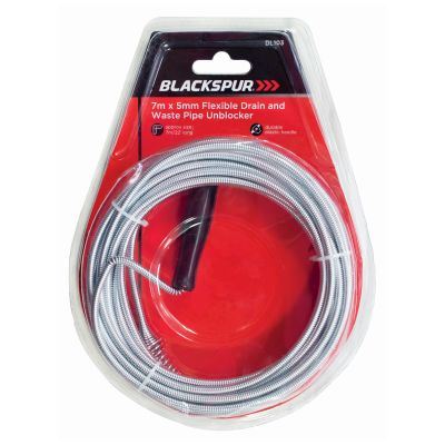 Drain Unblocker Tool - BLACKSPUR Flexible 5mm x 7m BB-DL103
