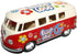 VW CAMPERVAN PEACE LOVE 1:32 SCALE DIECAST TOY CAR. TY4226