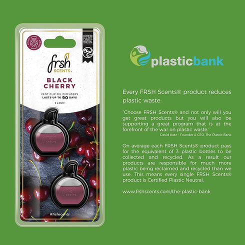 Car Air Freshener - FRSH SCENTS Oil Diffusers, Black Cherry