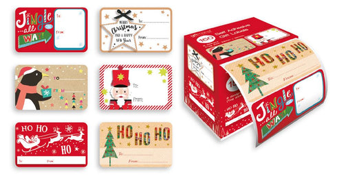 150 SELF ADHESIVE GIFT LABELS CHRISTMAS COTEMPERORY. GT213