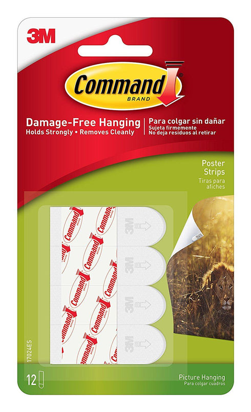 12 COMMAND POSTER STRIPS. 17024 659889