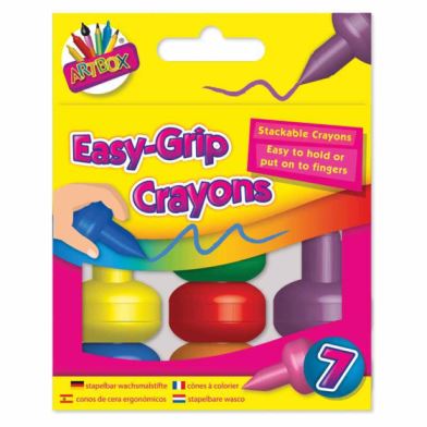 Easy Grip Crayons - ARTBOX 7 Pack TA5075 for Creative Kids