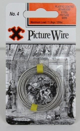 Picture Hanging Wire - SHAW X NO.4 Stainless Steel 3M, 25lbs Capacity
