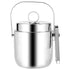 GRUNWERG STAINLESS STEEL ICE BUCKET AND TONG SET. IBS130DW