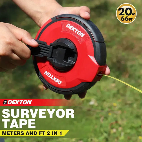 DEKTON 2 IN 1 SURVEYOR TAPE 20MTR. DT55201
