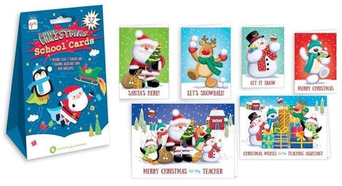 GIFTMAKER CHRISTMAS SCHOOL GREETING CARDS - NOVELTY CHARACTERS. GC401
