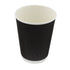 Ripple Hot Cups - Black Kraft Double Wall 16oz 25 Pack