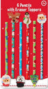 KIDS CREATE CHRISTMAS HB PENCIL WITH ERASER 5/PK. XXPETP