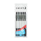 STALLION RETRACTABLE BALLPOINT PENS WITH GRIP 8/PK - BLACK. P3050