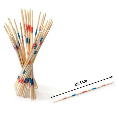 MIKADO WOODEN PICK UP STICKS 19.3 CM 41 PCS APX. T29039