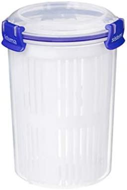 SISTEMA KLIP IT PLUS ROUND FOOD CONTAINER WITH STRAINER 1 LITRE. SIS881380