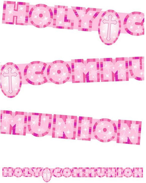 GIANT HOLY COMMUNION BANNER PINK. 31010