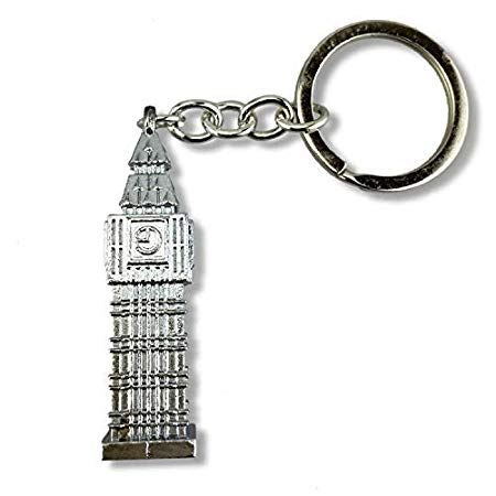 London Big Ben Keyring - Silver Die Cast Metal Souvenir 12/Pack
