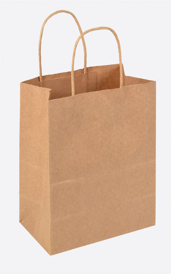 Kraft Gift Bags - COUNTY BROWN MEDIUM 12 Pack C702