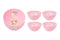 BELLO PLASTIC BOWL 500ML 4/PK - PINK. AM2074
