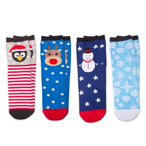 ASSORTED DESIGN LADIES XMAS SOCKS 2PK. BML87080