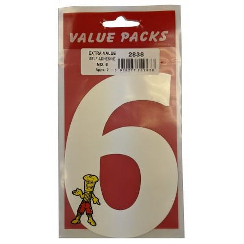 Extra Large Adhesive Numbers - FAST PAK VALUE 2838 Pack of 2