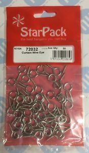 Curtain Wire Hooks - STAR PACK 50 CURTAIN WIRE EYE 72032