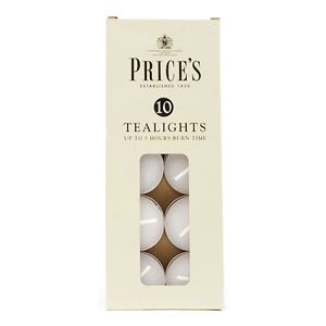 PRICES WHITE TEALIGHTS 4HRS 10/PK. TE041028